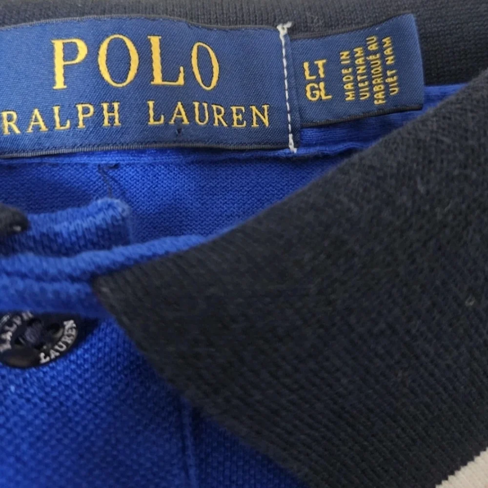 Polo by Ralph Lauren Men's Classic Fit Mesh Blue Polo Shirt Size Large Tall